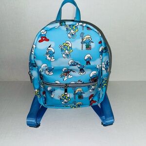 The Smurfs Mini Backpack 10” Shoulder Girls Purse NWT